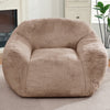 HOMGUAVA Giant Bean Bag Chair for Adults & Kids, Oversized Lounger Couch Large Lazy Chair w/ Stuffed Memory Foam & Wide Armrests, Light Gray