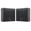 Home Square 2 Piece Wood Wall Cabinet Set in White