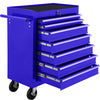Aukfa Tool Chest, 24.5 in 7-Drawer Steel Rolling Tool Box on Wheels for Workshop Garage, Red