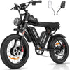Ridstar 1500W Electric Bike for Adults,33MPH 48V 20Ah Electric Bicycle ,20" Fat Tire Full Suspension Mountain Bike UL2849