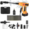 Filluck 1060PSI Cordless Pressure Washer, Portable Handheld High-Pressure Car Washer with 5.0Ah Long-Lasting Battery, 3-Speed Adjustable, 2.8GPM, 6-in-1 Nozzle for Car Cleaning/Garden/Floor