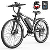 26" Electric Bike for Adults with Peak 750W Brushless Motor, 35Miles 22MPH Commuting Electric Mountain Bike with 36V 10AH Removable Battery, 7-Speed, Front Fork Suspension