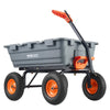 VEVOR Garden Cart, Durable Poly Dump Cart with Simple Assembly Steel Frame, Versatile Dump Wagon with Dual-Function Handle, 6.48 cu.ft Utility Barrow 1200 lbs Load, 13 inch Wheels