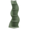 Finihen 5-Tier Corner Bookcase, Wood Bookshelf Storage Organizer, 70" Tall Display Standing Shelf Unit for Bedroom, Living Room, Green