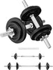 Yes4All Adjustable Dumbbell Set with Weight Plates, Star Lock Collars/Connector, 40LBS Barbell Or 20LBS Dumbbell Pair