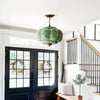 Arturesthome Eloise Scallop Milk Glass Semi-Flush Mount Pendant Ceiling Light