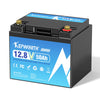 12V LiFePO4 Battery 50Ah, Lithium Batteries with 50A BMS, Rechargeable Deep Cycle, widely used for Trolling Motor, Marine, Camper, RV, Solar Power, Off Grid