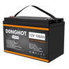 D0NGHOT 12V 100Ah LiFePo4 Lithium Battery, Group 31 Deep Cycle Marine Battery for Trolling Motor