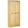 Topcobe 67" Solid Wood Kitchen Pantry Cabinet, Sturdy Freestanding Storage Shelves, Sliding Door, Perfect for Dining Room Organization