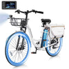 MOONCOOL Electric Bicycle for Adults 350W , 7-Speed Ebike with 36V 10.4Ah Removable Battery�� 40 Miles Range , 20 mph Electric Commuter Bike for Women Men, Certified to UL 2849 by SGS