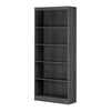 Pemberly Row 5-Shelf Transitional Wood Bookcase in Morgan Cherry