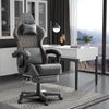 Luxvie Gaming Chair with Footrest Computer Ergonomic Office Chair with Massage Lumbar Support & Headrest, High Back Vintage Game Chair for Adults and Kids, Black
