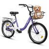 20 Inch Kids Bike for Boys & Girls Age 5-10, Children's Bicycle with Front Basket & Rear Rack, Commuter Bike for School & Leisure