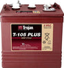Trojan T-105 Plus 6 Volt (Pack of 4) Deep Cycle Golf Cart Batteries, Rechargeable
