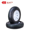 Free Country Trailer Tire Wheel Assembly ST205/75D15 6-Ply C 101L 5 Lug on 5" PCD White Spoke Rim ,SET 2