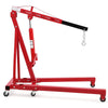 GARVEE 2 Ton Folding Hydraulic Engine Hoist with Lever,Folding Engine Shop Crane Hoist Lift,Heavy Cherry Picker with 6 Wheels for Garage,Workshop,Yellow