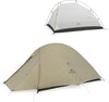 Naturehike 2 Person Tent Lightweight Backpacking Tent with Footprint - Free Standing Ultralight Camping Hiking Backpack Tents, 7.22��5.25ft, Sand