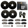 Max Advanced Brakes - Brake Kit for 2012 2013 2014 2015 2016 2017 2018 Toyota Prius V Front and Rear Replacement Disc Brake Rotors and Ceramic Brake Pads