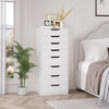 Homfa Vertical 8 Drawer Dresser, 44.5����H Modern Drawers Dresser for Bedroom Living Room, White