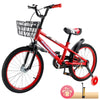 ARTUDATECH 14/16/18 Inch Kids Bike for Ages 3-10 Years Old Boys Girls, Kid's Bikes with Training Wheels, Basket, Dual Brake, Children Bicycle for Kids and Toddler Beginners, Pink/Red