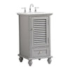 19 inch single bathroom vanity in grey