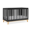 Delta Children Frankie 4-in-1 Convertible Crib - Greenguard Gold Certified, Black with Natural