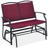 Best Choice Products 2-Person Outdoor Swing Glider, Steel Patio Loveseat, Bench Rocker w/ Armrests - Gray