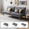 Linsy Home 71" W Corduroy Convertible Futon Sofa Bed, Army Green