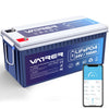 VATRER POWER 12V 100AH Low Temp Cutoff LiFePO4 Deep Cycle Battery with 1280W, Built-in 100A BMS, 5000+ Cycles Rechargeable Lithium Battery, Perfect for RV/Camper, Marine, Solar.
