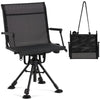 Danrelax 360�� Silent Camo Hunting Blind Chair, Armrests, Side Pouch, Telescopic Legs