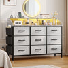 LainTene Dresser for Bedroom, 6 Drawer Dresser with LED Lights and Charging Station, Wide Chest of 6 Drawers with Open Space, Modern Large Capacity Storage Cabinet, Living Room, Hallway