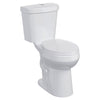 21" Toilet, Two-Piece Toilet, ADA Toilet with Dual Flush, Round Toilets for Bathrooms with Soft Close Seat, Universal Height with 1.28 Siphonic Flush Cotton White