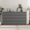 Kadyn Modern 6 Drawer Dresser Wood Cabinet,Dresser for Bedroom, Kitchen Storage Cabinet with Drawers, Chest of Drawers(Black)