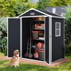Enyopro 306Gal Outdoor Storage Shed, Horizontal Resin Shed, Resistant Tool Plastic Shed for Storage of Bike/Garbage Cans/Garden Tools/Lawn Mowers