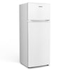 Upstreman 7.7 Cu.ft Top Freezer Refrigerator, Two Door Refrigerator Large Capacity with Adjustable Thermostat and Reversible Door, BD75 Black