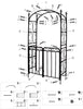 Accreate Easy Assemble 8FT Tall Garden Arch - No Tools Needed Steel Arbor with Gate, Includes Ground Stakes | Rust-Resistant Trellis for Wedding Backdrops & Climbing Plants