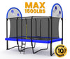 Zupapa 1500LBS Capacity Rectangle Trampoline 9X15FT 8X14FT Outdoor Square Gymnastics Trampolines for Kids Adults Long Tumbling Trampoline