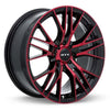16x7 RTX Vertex Black Machined Red Wheel 5x4.5 (40mm)