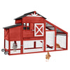Aivituvin Chicken Coop Hen House with Wheels Wooden Poultry Cage for 2-4 Chickens Outdoor