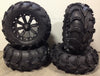 MSA Black Kore 14" ATV Wheels 27" Mud Lite XL Tires Honda Foreman Rancher SRA