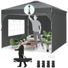 SANOPY 10' x 10' Straight Leg Pop-up Canopy Tent Easy Two Person Setup Instant Outdoor Canopy Folding Shelter with 4 Removable Sidewalls, Air Vent on The Top, 4 Sandbags, Carrying Bag, Black
