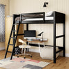 Your Zone Kiarah Twin Loft Bed with Ladder, White