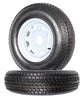 eCustomrim 2-Pack Trailer Tire On Rim ST205/75D14 205/75 D 14 in. LRC 5 Hole White Spoke