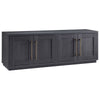 Evelyn&Zoe Tillman Rectangular TV Stand for TV's up to 75", Black Grain
