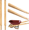 MMZP Wheel Barrow Handles Wood Replacement 59'' Wheelbarrow Handles Kit with 2 Wheelbarrow Wedge Heavy Duty Wood with Tough Seal Coat and Pre Drilled Holes for Wheelbarrows, Easy Install