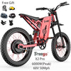6000W(Peak) Motor 60V/30Ah Battery Freego X2Pro Electric Motorcycle for Adults, Electric Bike ,50MPH/7 Speed Off Road Electric Bicycle,19x2 Full Suspension/Four-Piston Hydraulic Brake UL2849MTB