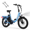 Actbest Electric Bike for Adults, Mars 20'' Fat Tire Folding Ebike with Peak 1200W Motor, 7 Speed 28MPH, 48V 499Wh Removable Battery, Adjustable Bike Stem, Foldable Electric Bicycle UL2849 (Black)