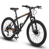 26 Inch Mountain Bike, Shimano 21 Speeds w/Mechanical Disc Brakes, High-Carbon Steel Frame, Suspension MTB Bikes Mountain Bicycle for Adult & Teenagers