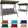 NACATIN 3 Seat Cushion for Outdoor Swing - 60x40 inches, 4" Thick Porch Swing Cushions with Ties and Storage Bag, Waterproof Bench Replacement Cushions for Patio, Outdoor, Backyard and Garden (Khaki)