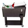 YUNOVA 80QT Rolling Cooler with Removable Dual-Hinged Lid, Built-in Bottle Opener, Swivel Wheels & Brakes for Outdoor Picnics, Beach Parties and Tailgating